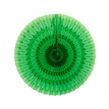 Eventail vert - papier - Diam. 50 cm