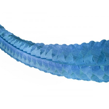 Guirlande zinnia bleu - papier Long. 400cm