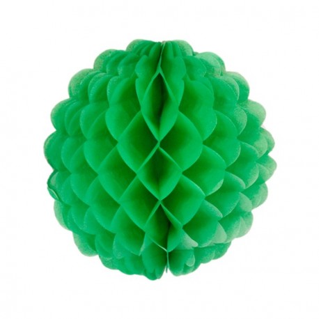 Boule verte - papier - Diam. 32 cm
