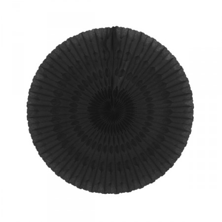 Eventail noir - papier - Diam. 50 cm