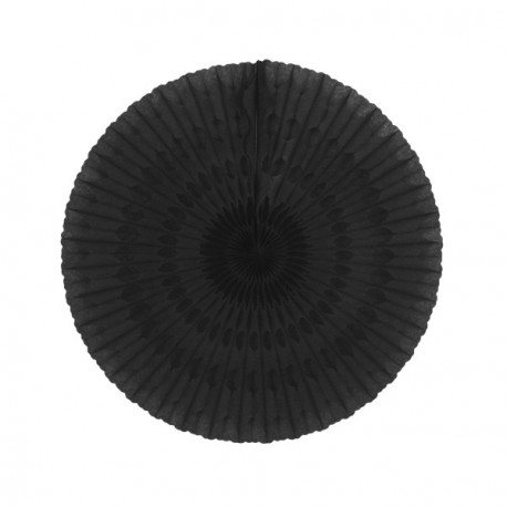 Eventail noir - papier - Diam. 50 cm