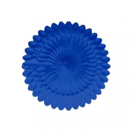 Eventail bleu fonce - papier - Diam. 50 cm*