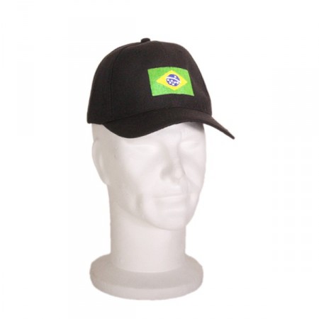 Casquette Brésil polyester - Haut. 13cm Diam. 27cm