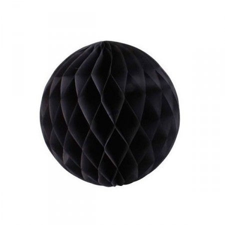 Boule noire papier - Diam. 30cm