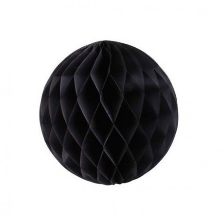 Boule noire - papier - diam 32cm