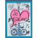 Guirlande St Valentin - 10 fanions 20 x 30 cm - papier - Long.420cm