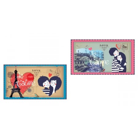 Mobiles St Valentin x 2 - carton - 27 x 49 cm