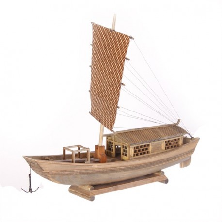 Bateau traditionnel asiatique - Bois - Long 35cm - Différents modèles