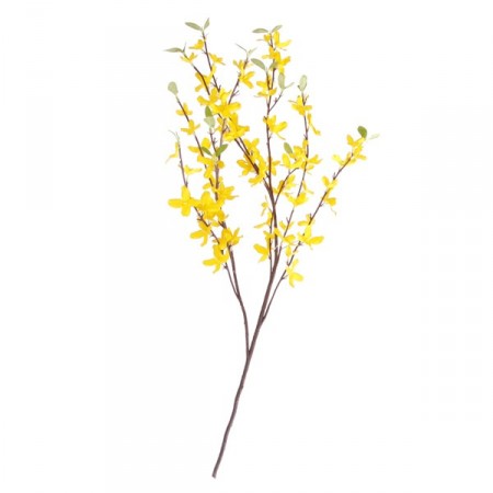 Branche de forsythia - 95 cm (fleurs artificielles sur 50cm)
