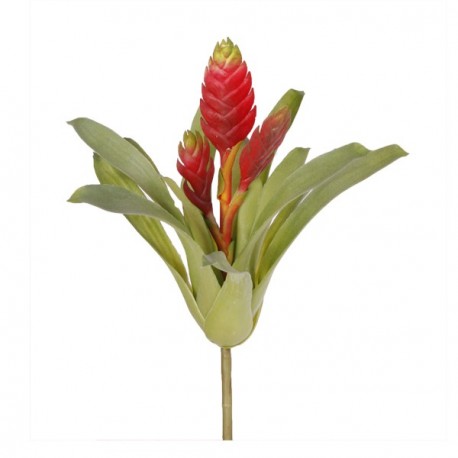 Fleur exotique Billbergia - 32 cm ( fleur artificielle sur 23 cm) - Décors  du monde