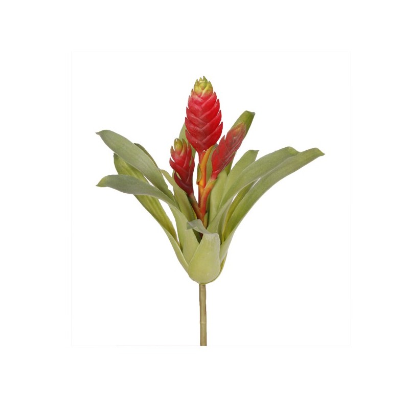 Fleur exotique Billbergia - 32 cm ( fleur artificielle sur 23 cm) - Décors  du monde