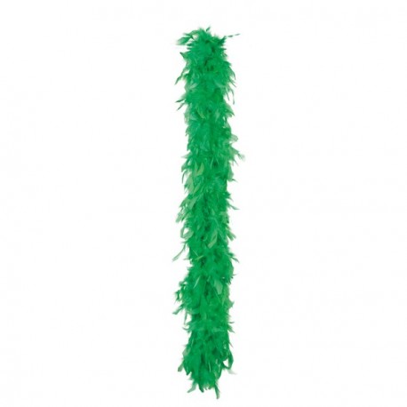 Boa vert -  plumes - Long. 180cm