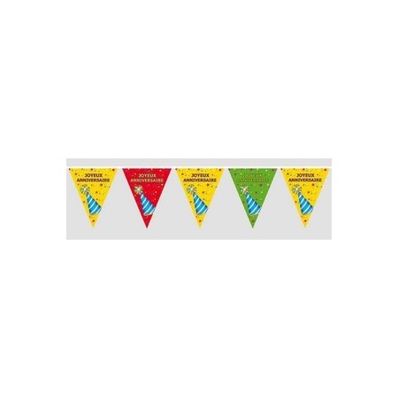 Guirlande Joyeux anniversaire - pvc - 6 m