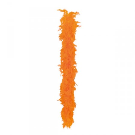 Boa orange -  plumes - Long. 180cm