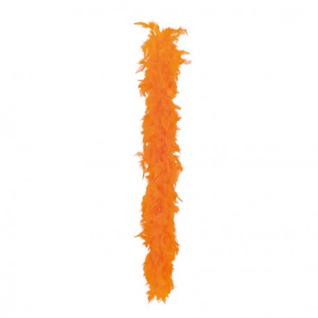 Boa orange -  plumes - Long. 180cm
