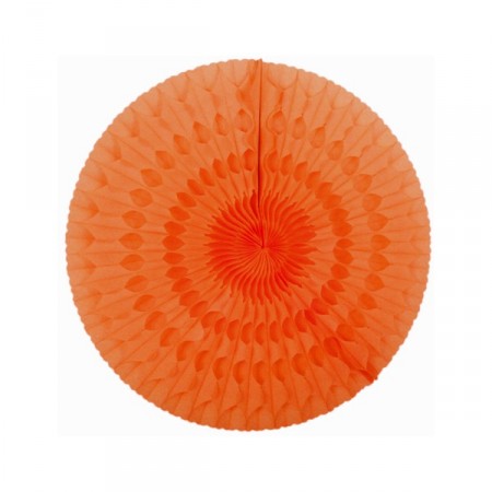 Eventail orange - papier - Diam. 50 cm