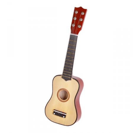 Petite guitare sèche - Bois naturel - Long 52cm