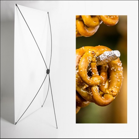 Kakemono Alsace - Bretzel - 180 x 80 cm - Toile M1 avec structure  X- Banner