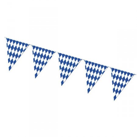 Guirlande Oktoberfest 12 fanions 27 x 23cm - plastique Long.10m (recto)