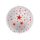Ballon rond Argent métal motif ''Etoiles'' - Diam. 60 cm
