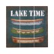 Plaque en bois Canoe Lake Time 40 x 40 cm