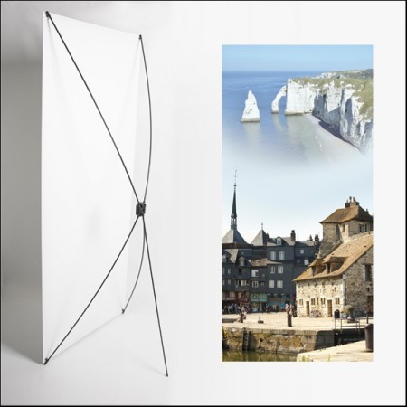 Kakemono - Falaise Normande  - 180 x 80 cm - Toile M1 avec structure  X- Banner