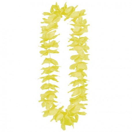 Colliers de fleurs jaunes  x 12 - tergal
