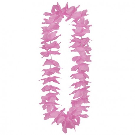 Colliers de fleurs roses  x 12 - tergal
