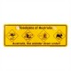 Plaque Roadsigns of Australia avec ventouses 34 x 12 cm