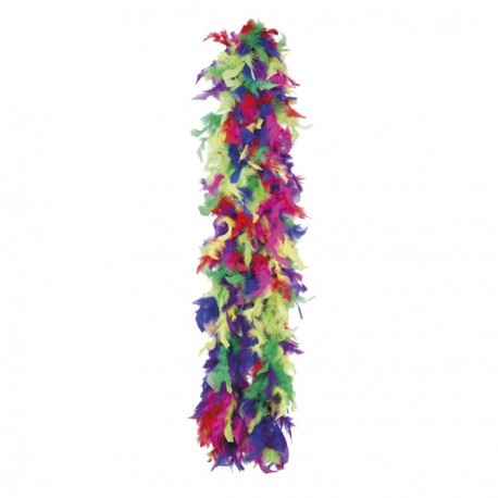 Boa multicolore -  plumes - Long. 180cm