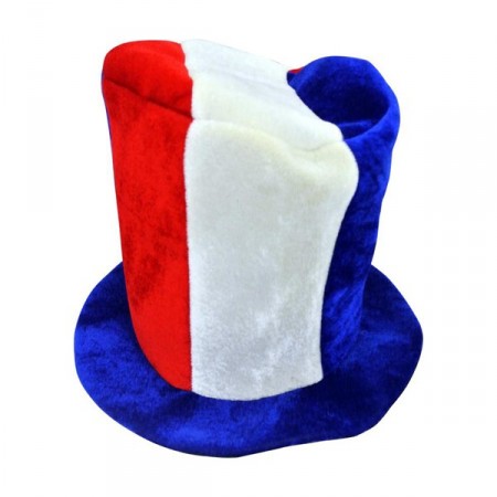 Chapeau haut de forme tricolore en mousse