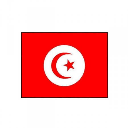 Drapeau Tunisie - tissu - 60 x 90cm