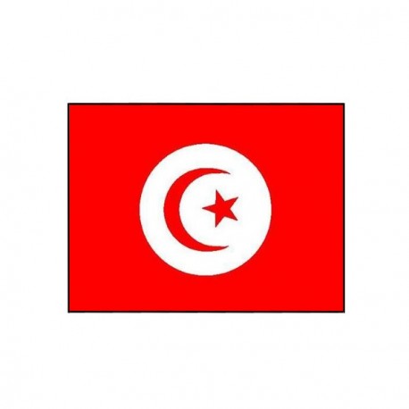 Drapeau Tunisie - tissu - 60 x 90 cm