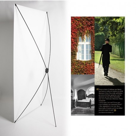 Kakemono angleterre Gentlemen - 180 x 80 cm - Toile M1 avec structure  X- Banner