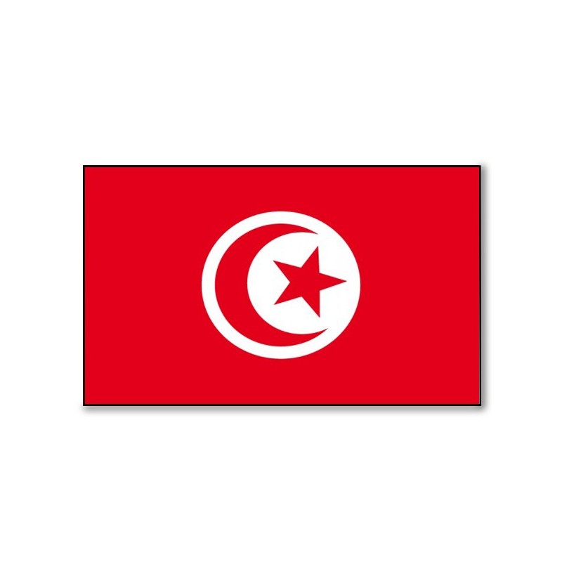 Drapeau Tunisie - tissu - 90 x 150cm - Décors du monde