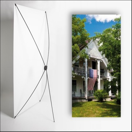 Kakemono Louisiane Maison - 180 x 80 cm - Toile M1 avec structure  X- Banner