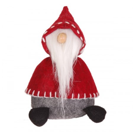 Père Noël Bonnet  et  Longue Barbe (Cape Rouge - assis)  12 x 10 x 20