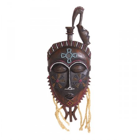 Masque Africain - Résine / Corde H.40 x 15cm