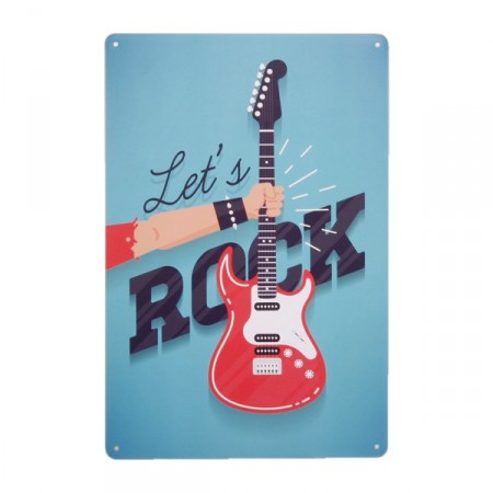 Plaque Métal ROCK - 20 x 30cm