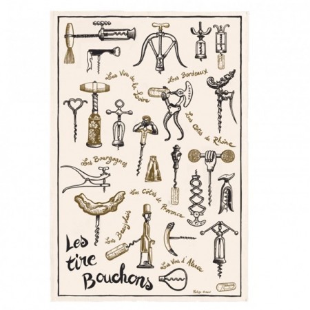 Tissu Imprimé Les Tire-Bouchons  - Coton - 48 x 72 cm