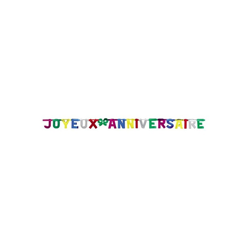 Guirlande Joyeux Anniversaire 2,2m Multicolore