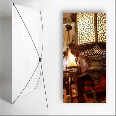 Kakemono Oriental Lampe 80 x 180 - Toile M1 / avec structure  X- Banner