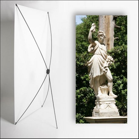 Kakemono Italie Statue - 180 x 80 cm - Toile M1 avec structure  X- Banner