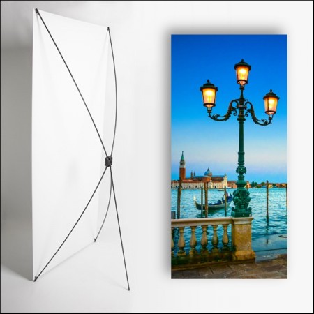 Kakemono Venise - 180 x 80 cm sur Toile M1 avec structure X- Banner