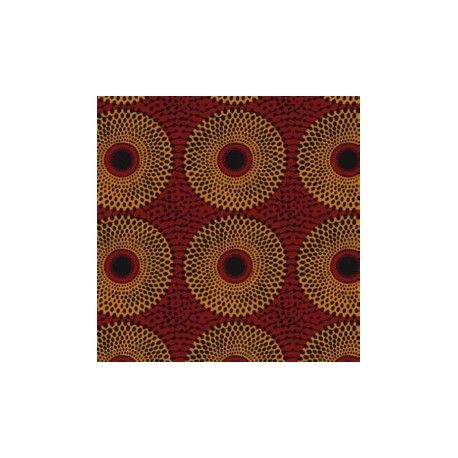 Tissu africain - Larg 150cm - façon Wax - impression recto - 100pourcent coton