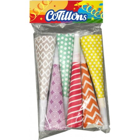 Sachet cotillon de 6 trompettes
