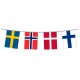 Guirlande Scandinavie (Suède,Finlande,Norvège) - 12 fanions plast. - Long. 480cm
