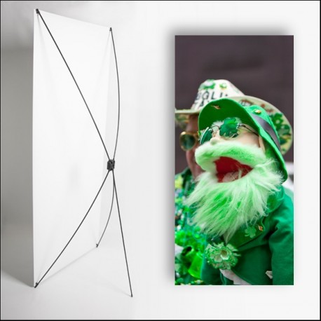 Kakemono St Patrick deguisement- 180 x 80 cm - Toile M1 avec structure X- Banner