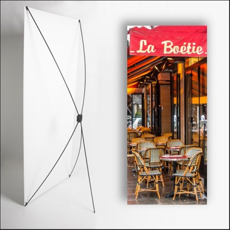 Kakemono La Boetie - 180 x 80 cm - Toile M1 avec structure  X- Banner