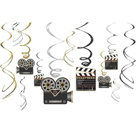 Lot de 12 suspensions cinéma hauteur 61 cm